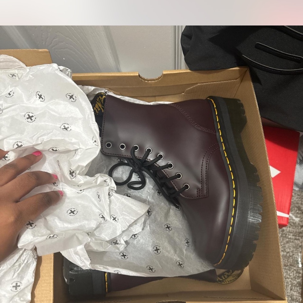 Dr. Martens Brown Combat Boots Rugged Sole